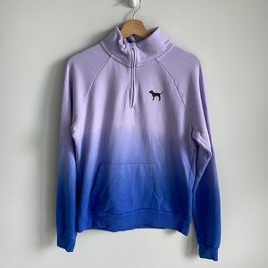 purple ombré quarter zip